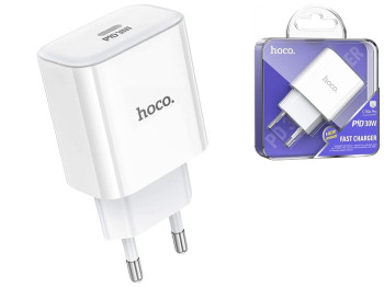 Сетевое Зарядное Устройство Hoco C76A Pro 1Type-C PD/QC 30W, Цвет Белый