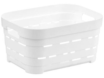 Кошик Idea Home Pyramid, прямокутний, пластик, 3,8л, 24×17,5×12см, колір білий