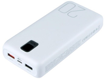 Универсальная мобильная батарея XO PR185 with cable QC22.5W/PD20W 20000 mAh Цвет Белый