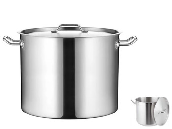 Каструля велика Benson, із нержавіючої сталі з кришкою, 6л