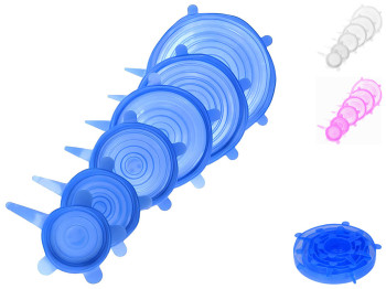 Силиконовая крышка набор 6 шт: 7см, 10см, 12см, 15см, 17см, 20см (цена за набор)