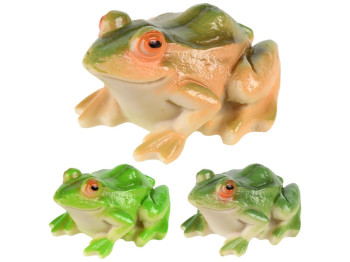 Фигурка для цветочного горшка Frog, полирезина, 6см, цвет зелёный, 2 дизайна (цена за 1шт)