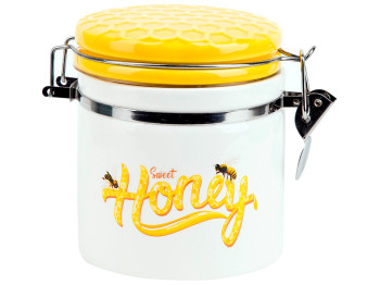 Банка керамическая с крышкой Honey, 480мл