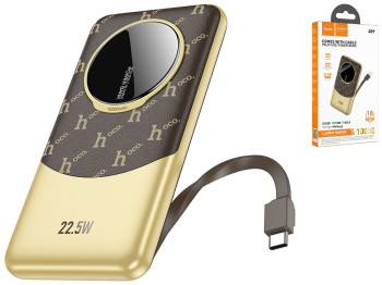 Power Bank Hoco Q29 Nobility 22.5W+PD20W with cable(Type-C) 10000mAh Цвет Коричневый