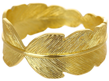 Металлическое кольцо для салфеток Лист, D4,5х2см, цвет - золото