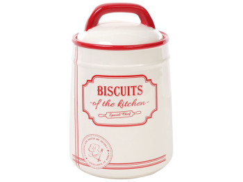 Банка для печенья керамическая Red&Blue, 1,25л, красная