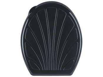 Сиденье для унитаза пластиковое Ромашка (цвет - черный) Efe plastics