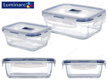 Набір контейнерів Luminarc Pure Box Active прямокутних 2 предмети 380+820мл P7644