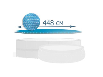 Тент-покрывало теплосберегающее Intex 28013, 448см, для круглого бассейна 457см