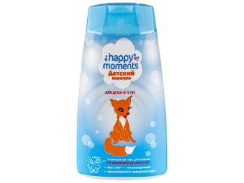 Шампунь дитячий Happy Moments (лисичка) без сліз, гіпоалергенний, від 0 років, 240мл