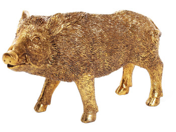 Декоративна статуетка Wild boar, 11,5см, колір - золото