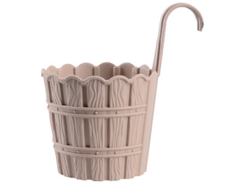 Горщик для квітів Violet House Bamboo Beige, з внутрішньою вставкою, 600мл, 8690071233890
