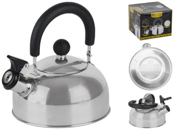Чайник со свистком из нержавеющей стали, одинарное дно 600мл
