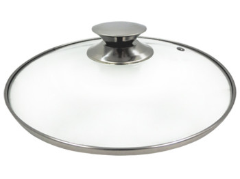 Крышка стеклянная Sorento 24см (ободок и ручка нерж. сталь)