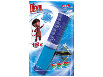Блок для унитаза точечный Dr.Devil 3в1 Полярная вода 12 применений 9527
