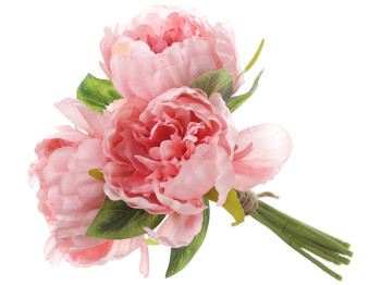 Букет Пионов, 3 цветка, 26см, цвет - розовый