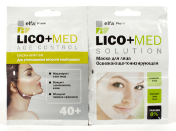 Маска-ліфтинг "Elfa Pharm"-Lico+Med для зм.др.підбор.40+ 20мл (33271)+Lico+Med осв.-тон.20мл (33264)