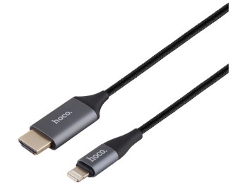 Перехідник Hoco UA15 Lightning to HDMI 2m Колір Сiрий