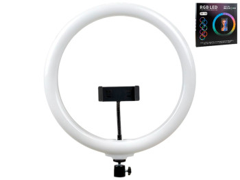 Лампа Smart Case Rgb Crystal 3D-30, кольцевая, 30 см, USB, держатель до 85 мм, цвет черный