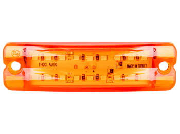 Повторювач габариту, палець подвiйний, 18 LED, 12/24V, жовтий