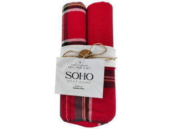 Набор полотенец Soho Sell Red, хлопок, 40×60см, цвет красный, 2шт