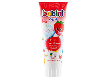 Зубна паста Bobini Kids Strawberry, для дітей від 1 року, 75мл