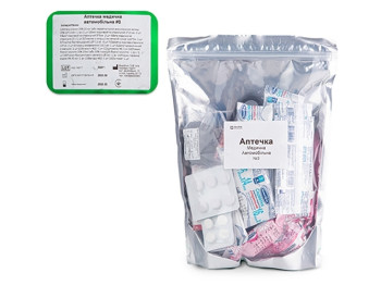 Аптечка медицинская автомобильная №3 зип-пакет