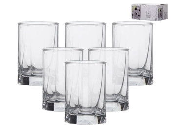 Набор низких стаканов Pasabahce Luna, 250мл, стекло, цвет прозрачный (цена за 6 шт)