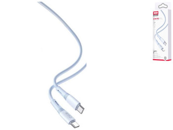 Кабель USB XO NB-Q226B 60W Silicone two-color Type-C to Type-C Цвет Голубой