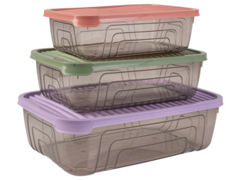 Набір контейнерів Herevin Rectangular Storage Bowl Set-2024 Colours (ціна за 3шт) 8690070535919