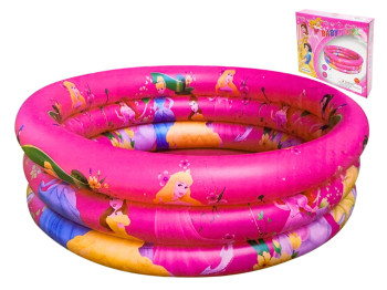 Бассейн детский надувной Принцессы, ПВХ, 85×23 см, розовый