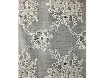 Клеенка виниловая ажурная "Lace" белая 1,37x20 метров (цена за рулон)