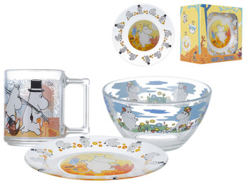 Набір посуду дитячого ОСЗ Disney Мумі-тролі 3 предмети тарілка, миска, чашка 31870