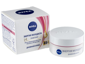 Крем для обличчя Nivea "Енергія молодості+ліфтинг" 45+ денний 50мл