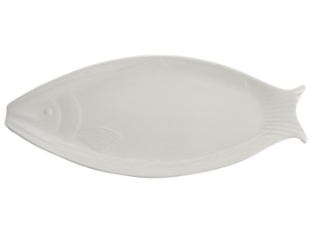 Блюдо Led fish shape, 34×14.5 см, овальная форма, цвет белый