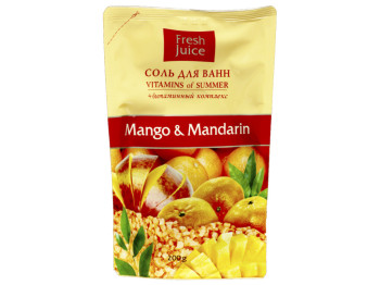 Сіль для ванн Fresh Juice дой-пак "Mango & Mandarin" манго і мандарин 200мл