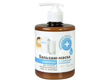 Бальзам-маска "Домашній доктор" "Кефірна" з бджолиним молочком 500мл