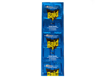 Пластины для фумигатора Raid от комаров на аллюм. основе 10шт