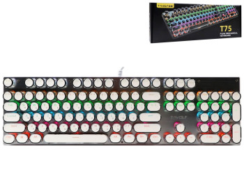 Клавіатура ігрова TWolf T75 punk LED Blue Switch, Колір Білий