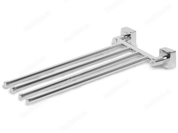 Держатель полотенец четверной Besser Рожки нержавеющая хромированная сталь 4,5х37,5х19,5см