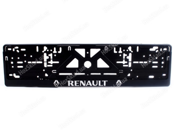 Рамка номера пластик "RENAULT" з хром. рельєфним написом 74356