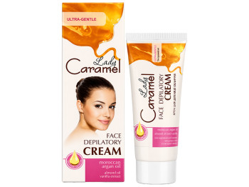Крем для депиляции лица Lady Caramel, с миндальным маслом, ванилью, аргановым и какао-маслом, 50мл
