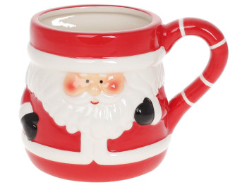 Кружка керамическая Санта, 530мл, цвет - красный