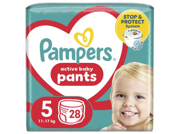 Подгузники трусики Pampers Pants Junior, размер 5, 12-17 кг, 28шт