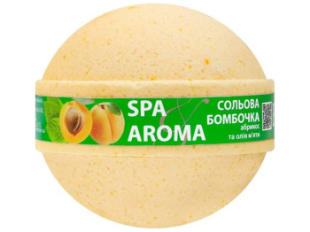 Сольова бомбочка для ванн Bioton Spa&Aroma Абрикос і м’ята, 75г