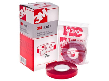 Стрічка липка двостороння 6008F-0,1смх1м/червона