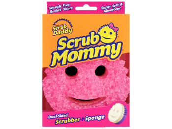 Губка кухонная Scrub Daddy Scrub Mommy, 10×10×4см, полиуретан, цвет розово-фиолетовый