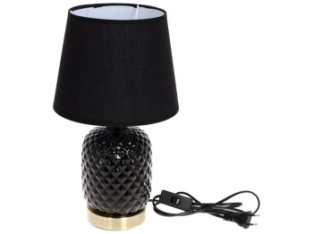 Лампа настольная с керамическим основанием и тканевым абажуром, 38,5см