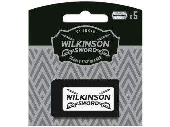 Леза Wilkinson Sword Classic, для т-подібного станка, двогострі, нержавіюча сталь, 5шт