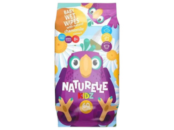 Салфетки влажные детские Naturelle Kids, с экстрактом ромашки, 60шт